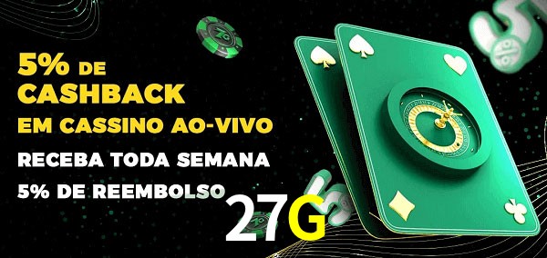 Promoções do cassino ao Vivo 27G